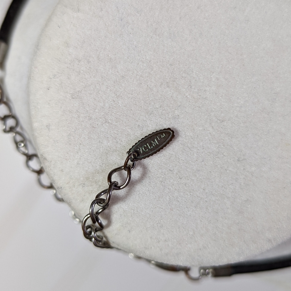 Vintage VCLM Silver & Leather Necklace - Picture 3 of 3
